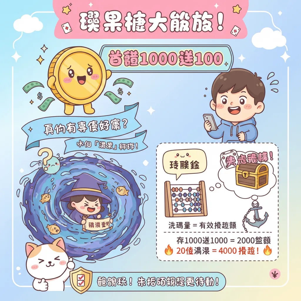 首儲1000送1000：娛樂城首存優惠與流水要求解析